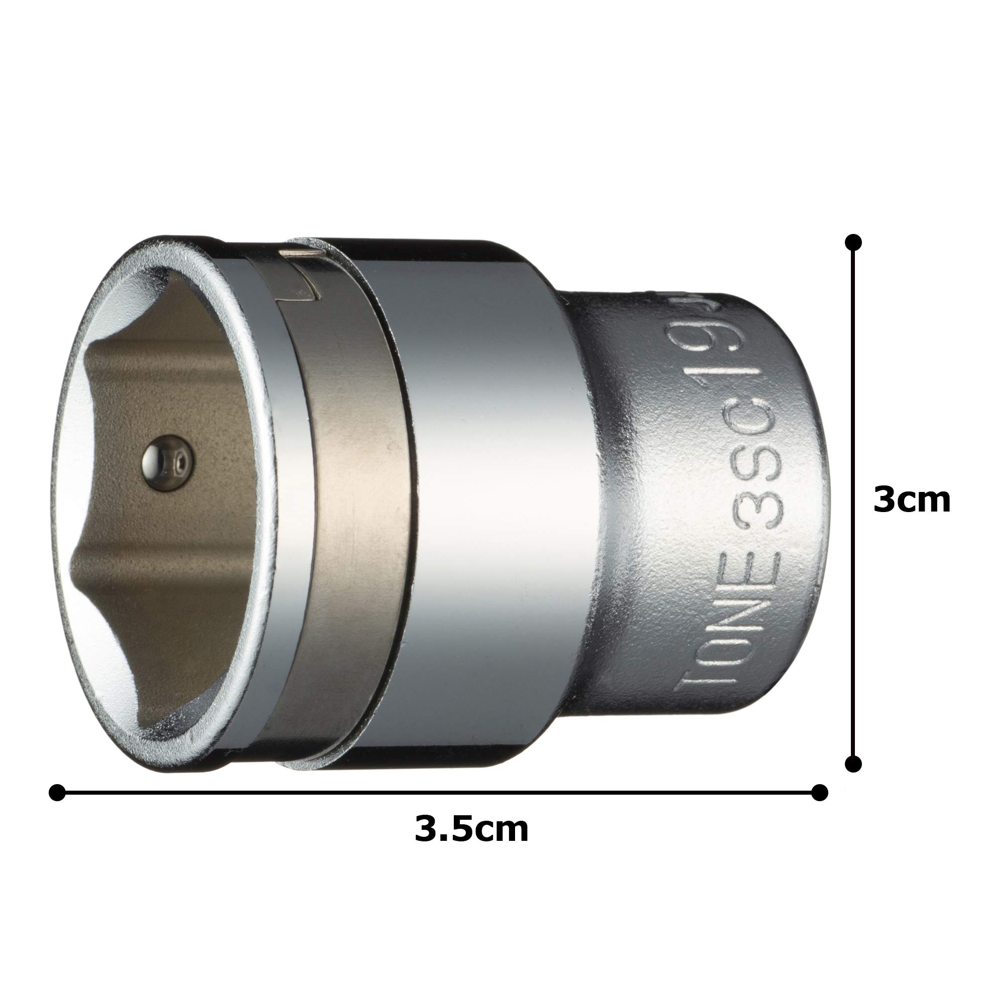 토네 HP3SC-19 19mm 너트캐치 소켓 9.5sq 이미지 5