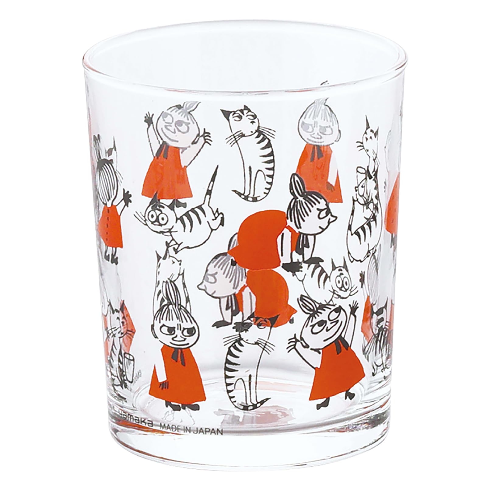 야마카 무민 리틀미이 고양이 MM20401-813 220ml 유리 텀블러 이미지 2