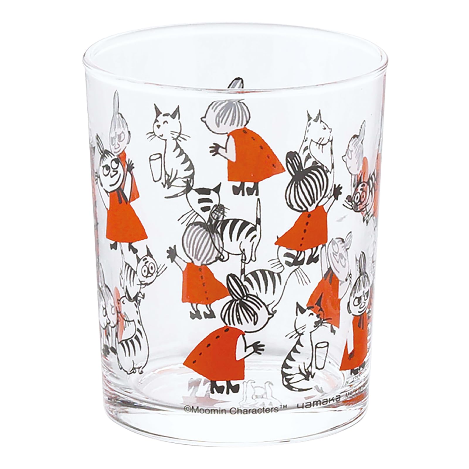 야마카 무민 리틀미이 고양이 MM20401-813 220ml 유리 텀블러 이미지 4