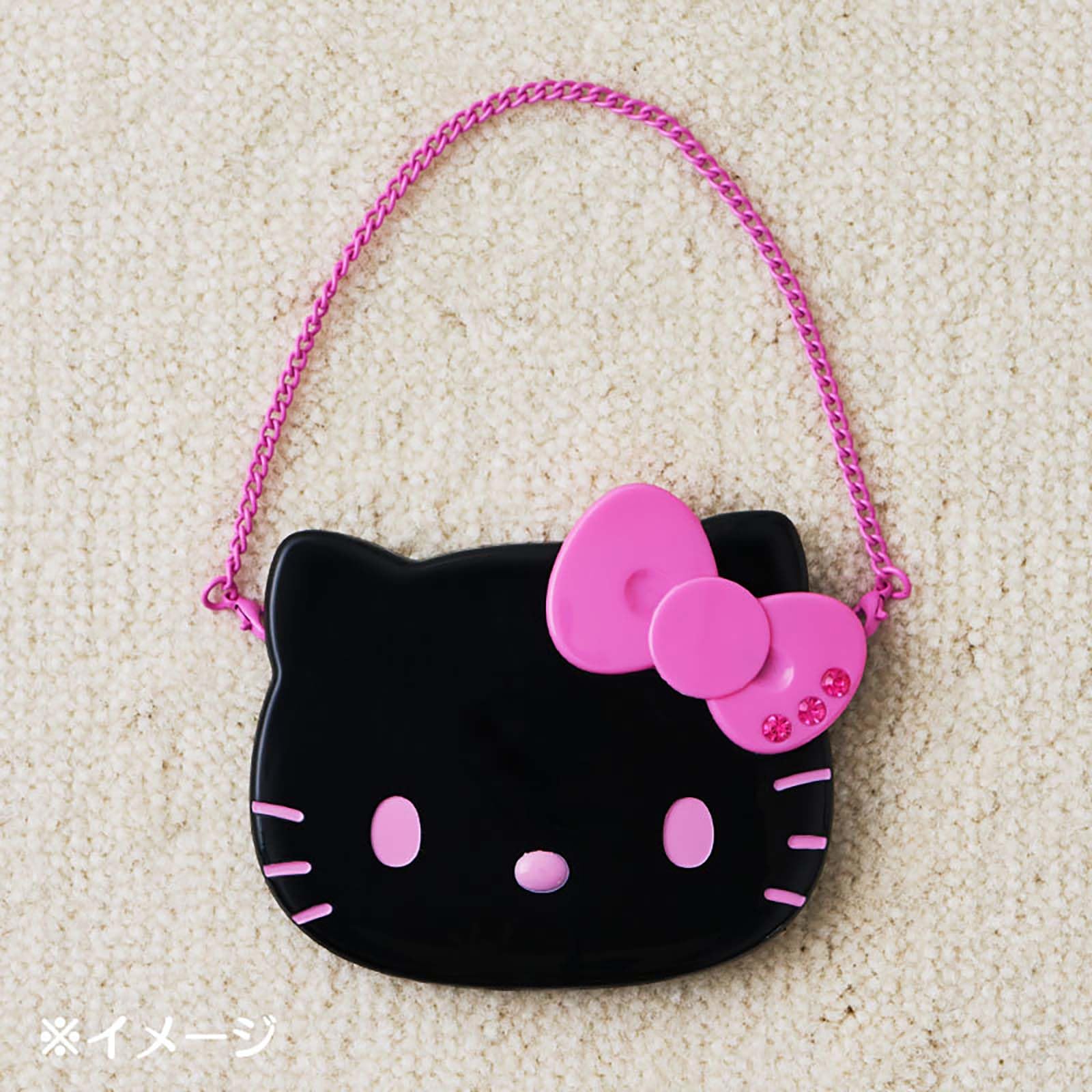 산리오 I Love Hello Kitty 헬로키티 407194 양면 거울 핑크 블랙 이미지 6