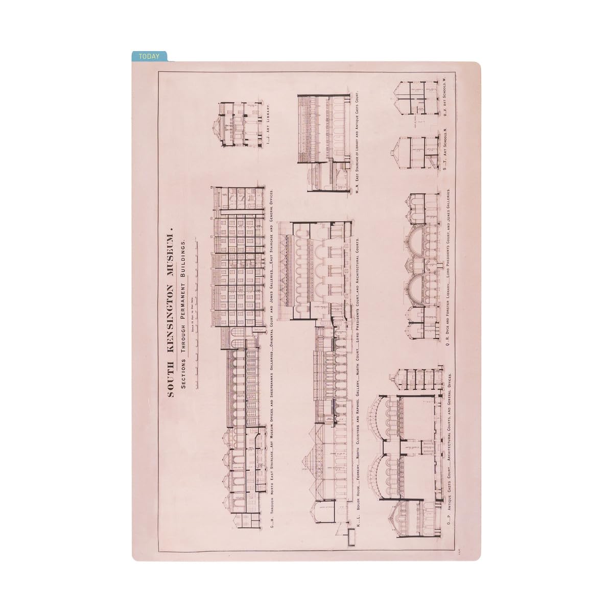 호보니치 V&A 커즌용 하타지키 Architectural Drawing A5