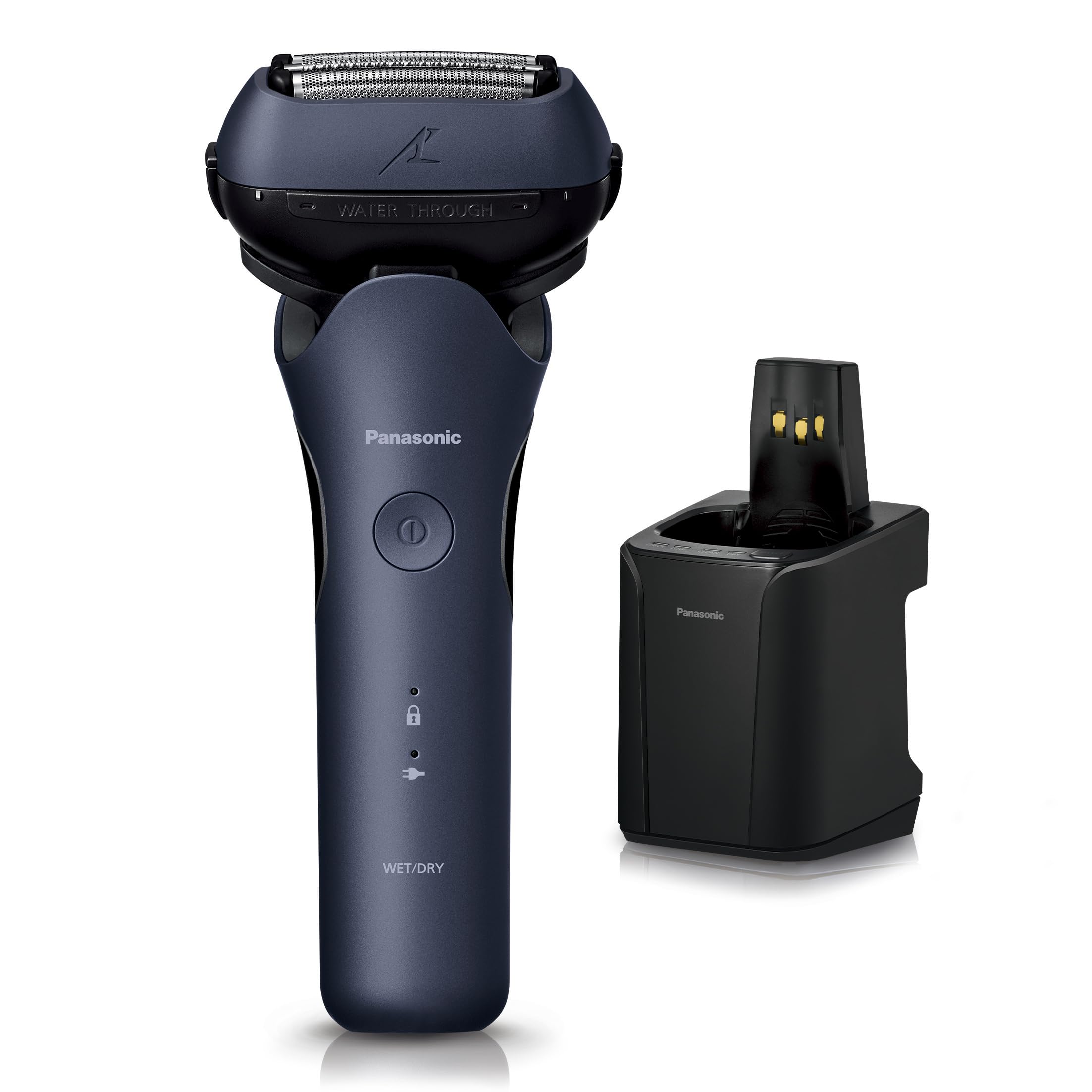 파나소닉 람대쉬 블루 ES-L380W-A 3중날 전기면도기 세정기포함