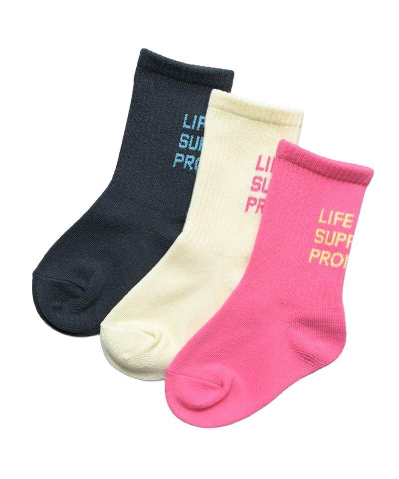 마키즈 3P 골지 양말 핑크 총무늬 9-13