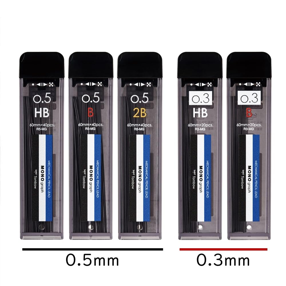 톰보 모노그래프 MG 샤프심 HB 0.3mm R3-MGHB01-5P 5개입 이미지 5