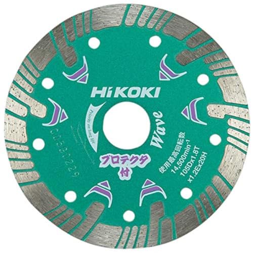 하이코키 다이아몬드 커터 105mm 20mm홀 물결형 프로텍터 0032-4700 이미지 1