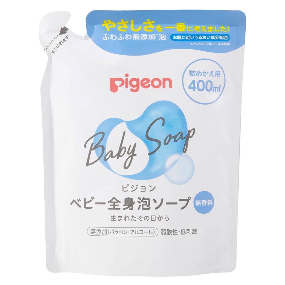 피죤 베이비 전신 거품 워시 400ml 리필 무향