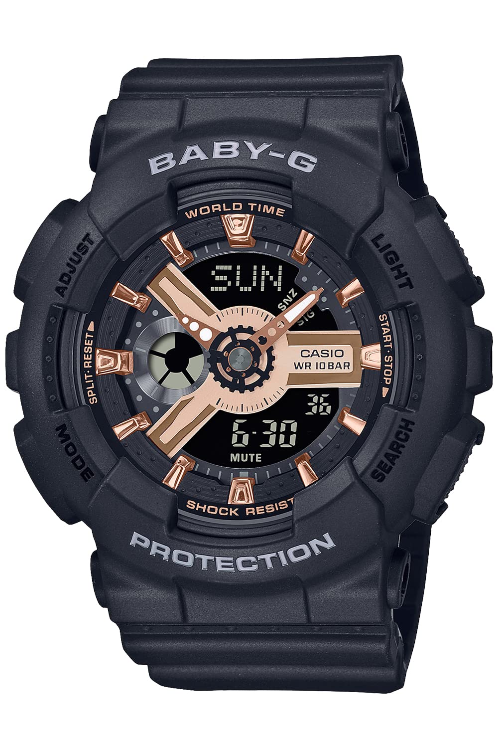 카시오 지샥 G-SHOCK 베이비지 GA-110-1BJF 커플시계 블랙 블랙 핑크 이미지 3