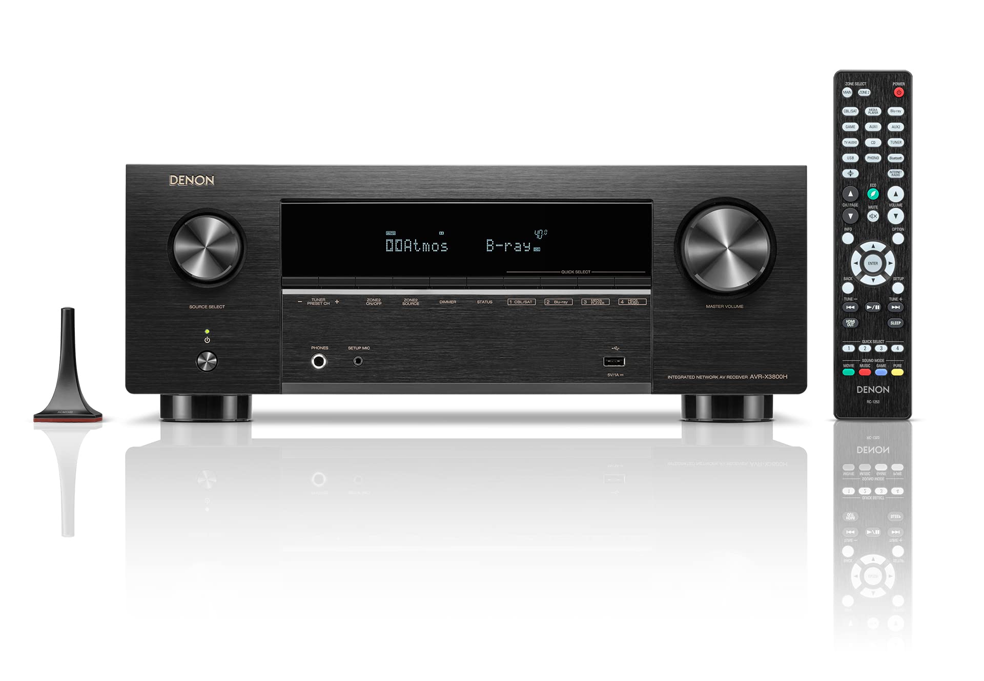 데논 AVR-X3800H 9.4채널 AV 서라운드 리시버 8K 블랙