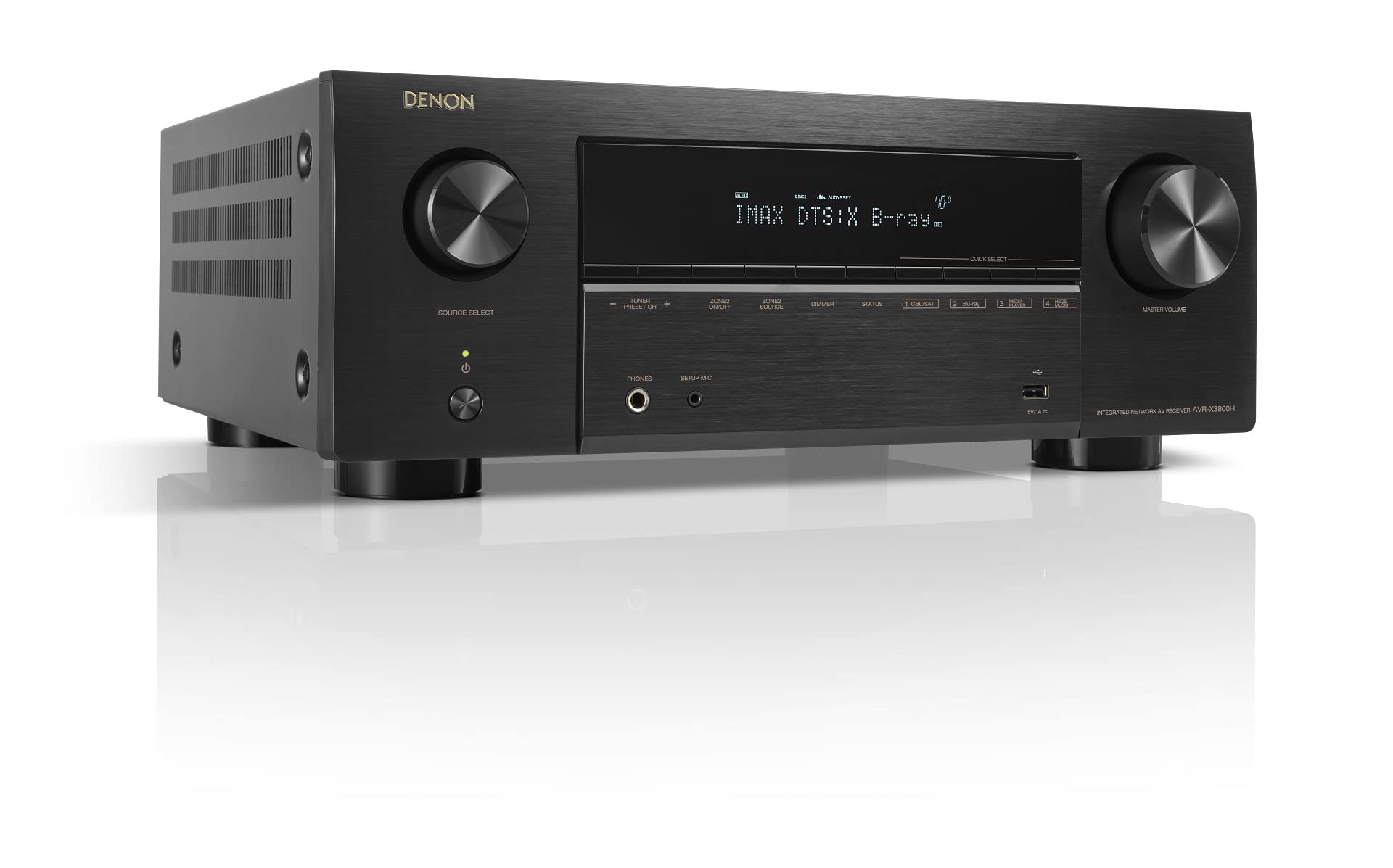 데논 AVR-X3800H 9.4채널 AV 서라운드 리시버 8K 블랙 이미지 4