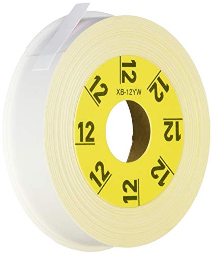 카시오 라테코 노란색 XB-12YW 12mm 라벨테이프 이미지 2