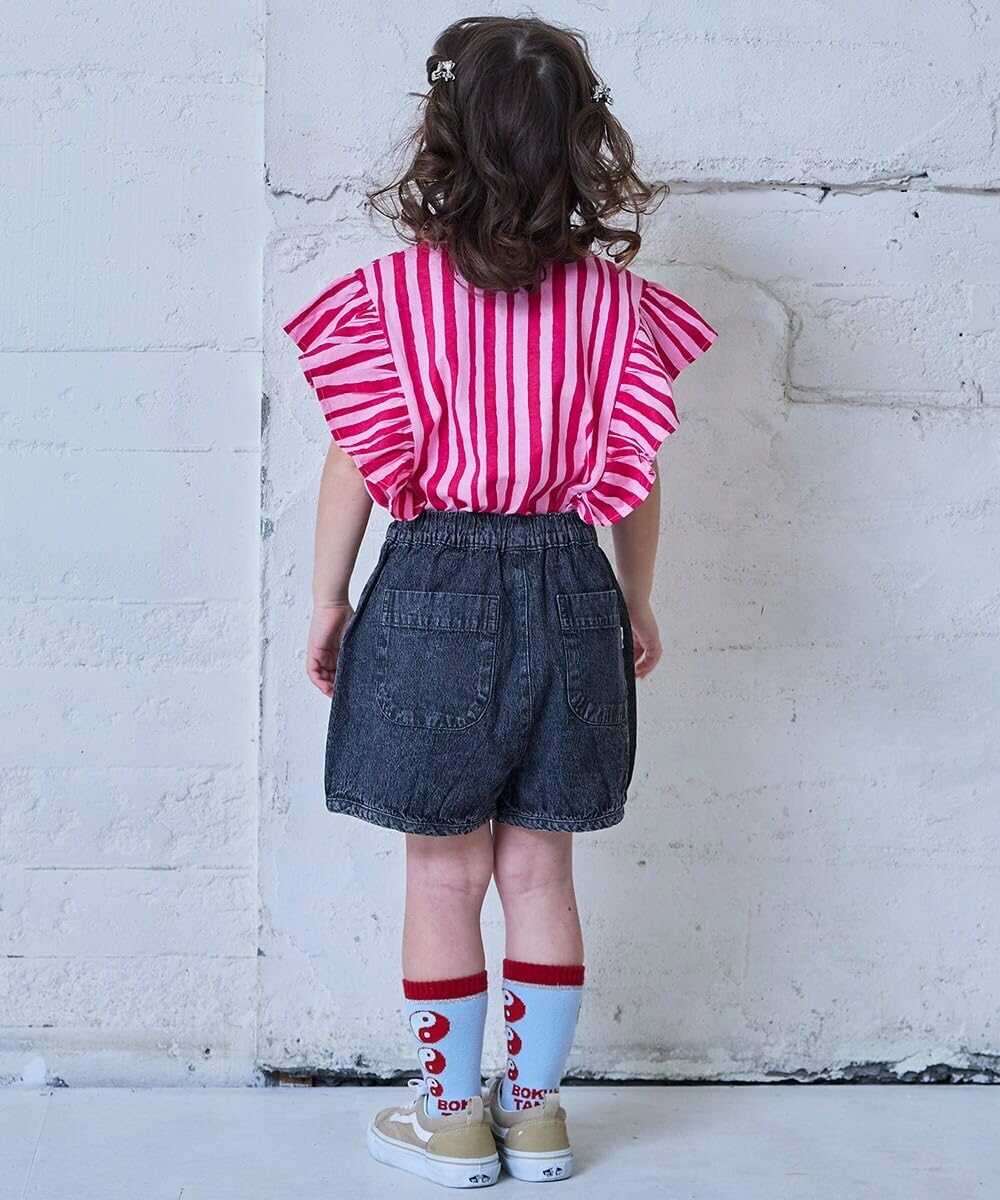 마키즈 COTTON from U.S.A 러플 티셔츠 B08 화이트 도트 130 이미지 7