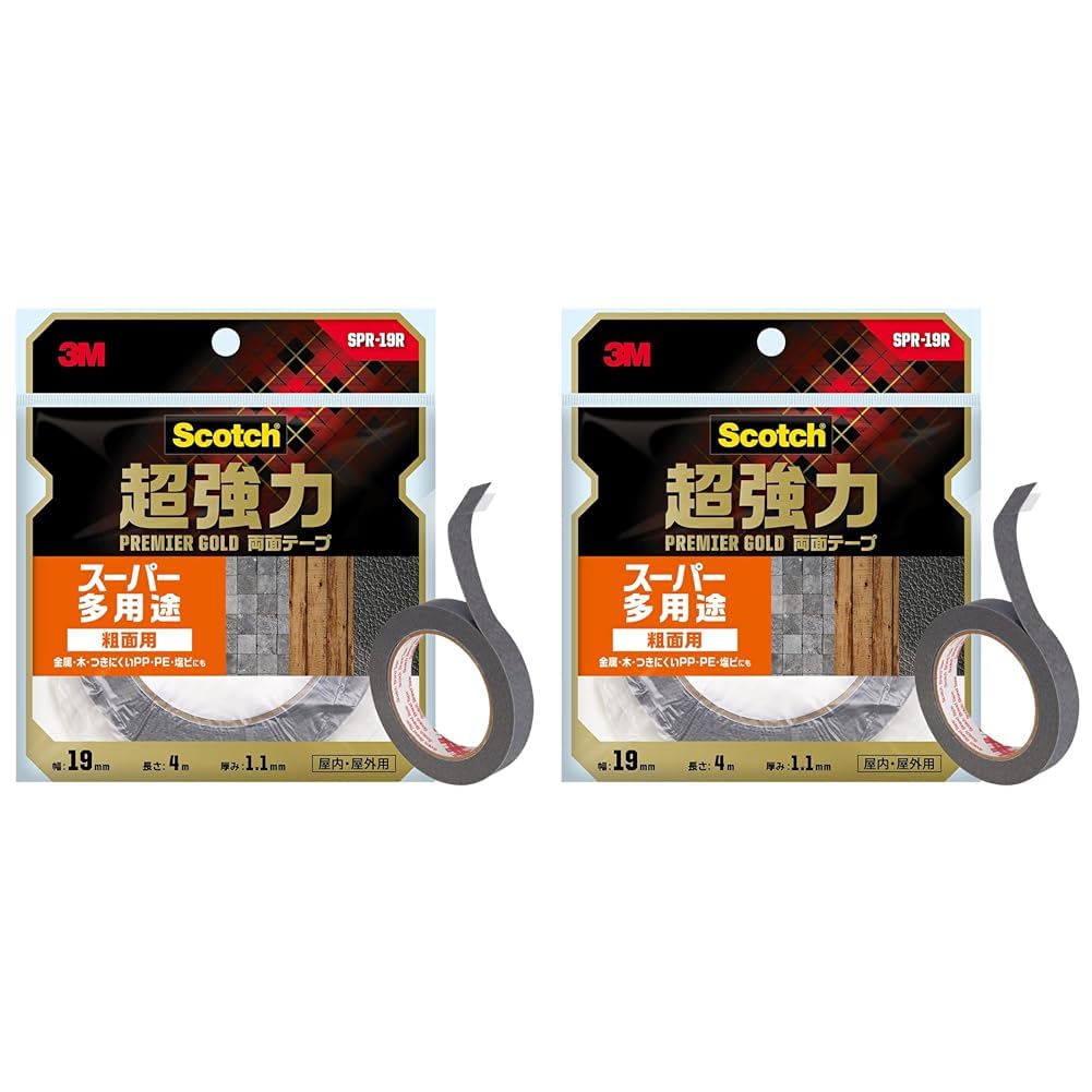 3M 스카치 프리미어골드 초강력 양면테이프 거친표면용 SPR-19R 19mm 4m 세미롱