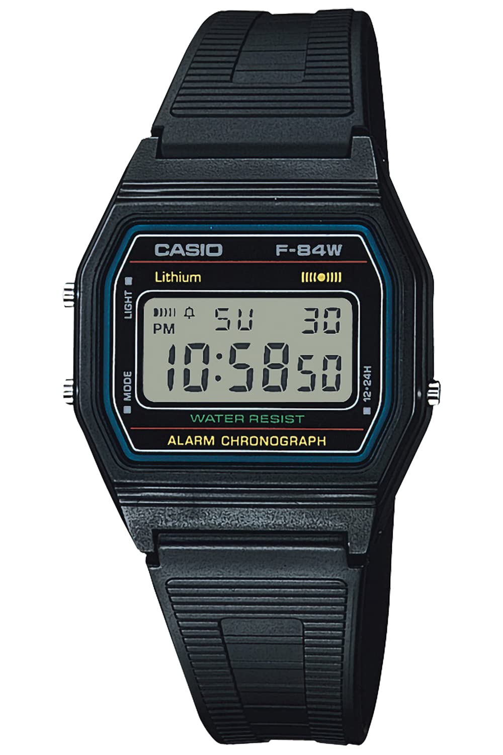 카시오 컬렉션 F-84W-1QJH 디지털 손목시계 F-84 블랙 1개