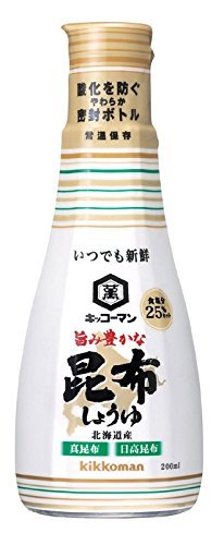 기꼬만 다시마 간장 200ml 감칠맛 풍부한 저염 간장