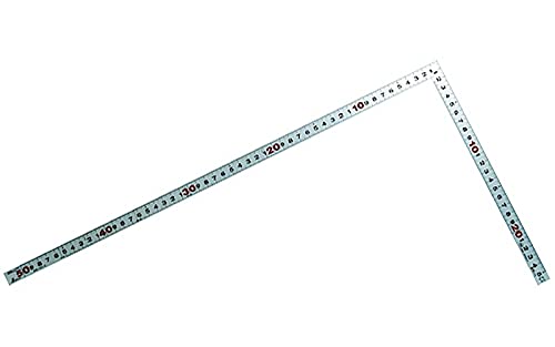 신와 직각자 평피타 실버 50cm 직각자 JIS 10016 뒷면각목