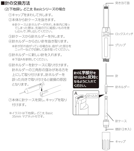 신와 도코타 프로 79022 35 45mm 겸용 하지탐지기 교체용 침 이미지 4
