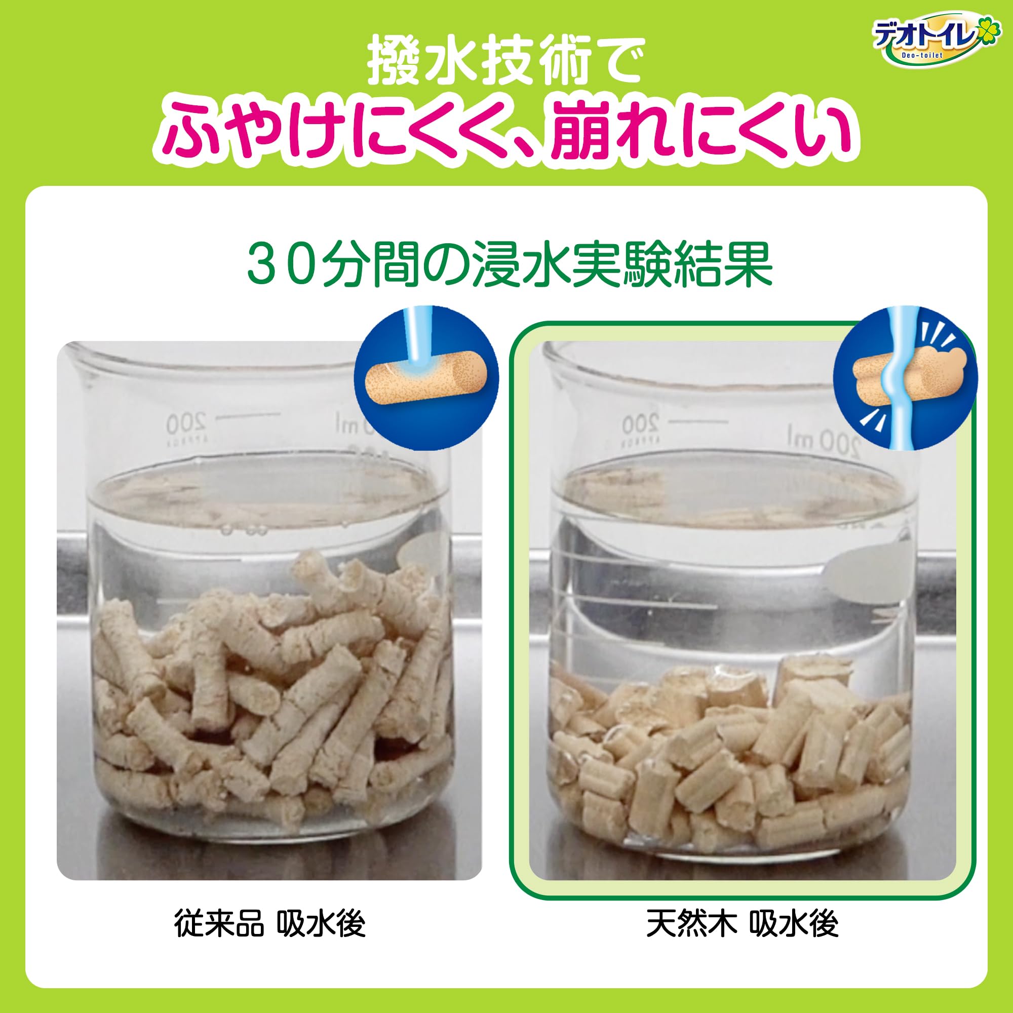 유니참 데오토일렛 소취샌드 천연우드칩 큰입자 18L 고양이모래 4.5L 4봉 이미지 4