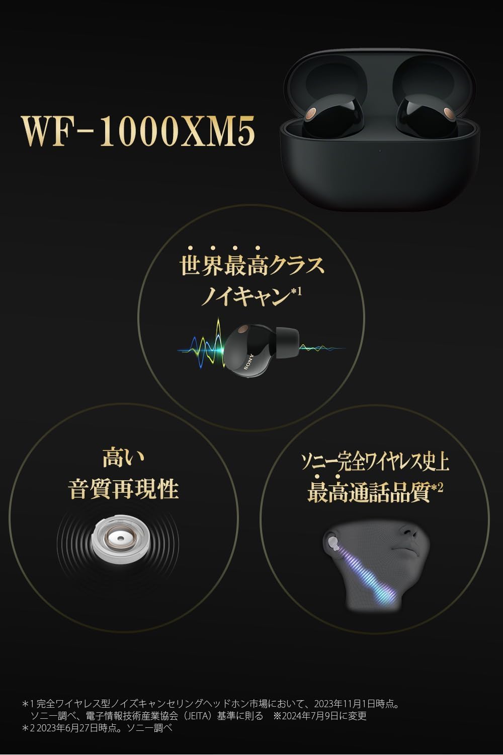 소니 WF-1000XM5 블랙 완전 무선 노이즈캔슬링 이어폰 이미지 9