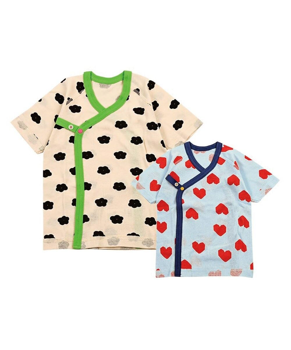 마키즈 베이비 단내의 2종 세트 C14 라이트블루 총무늬 Free Size