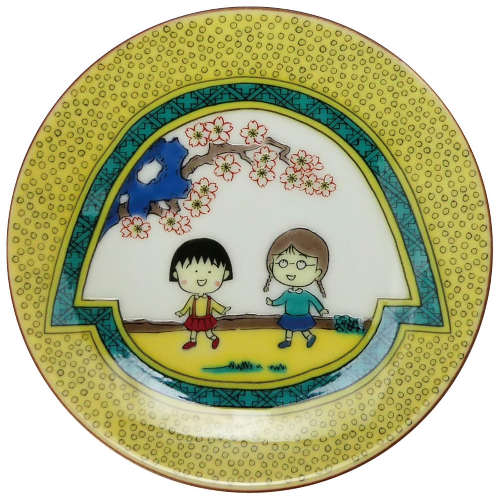 야마카 치비마루코짱 쿠타니야키 우정 CM52-333 10cm 콩접시 레드 레트로