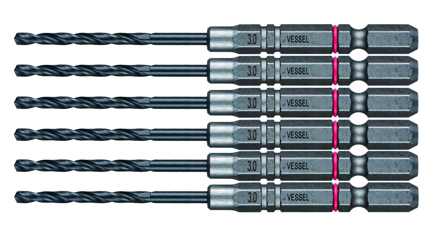베셀 쿠션 드릴 철공용 드릴 비트 3.0mm 6개입 AMD6P-3.0