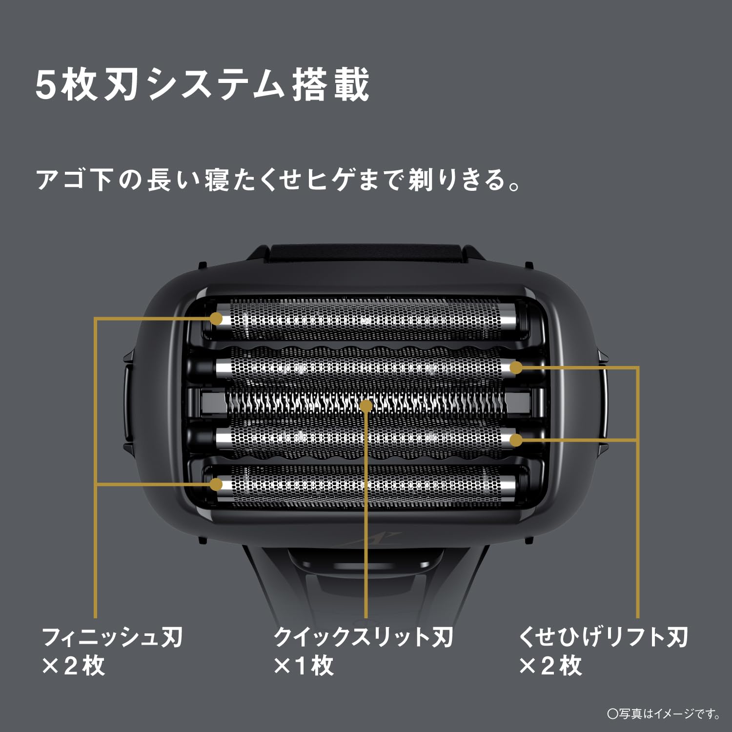 파나소닉 람다쉬PRO 5중날 전기면도기 블랙 ES-NLV5X-K 이미지 2