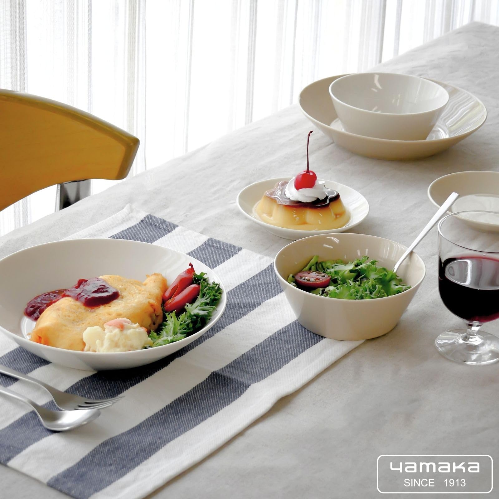 야마카 내추럴 다이닝 HYGGE YMK121/4 6종 식기세트 미노야키 이미지 9