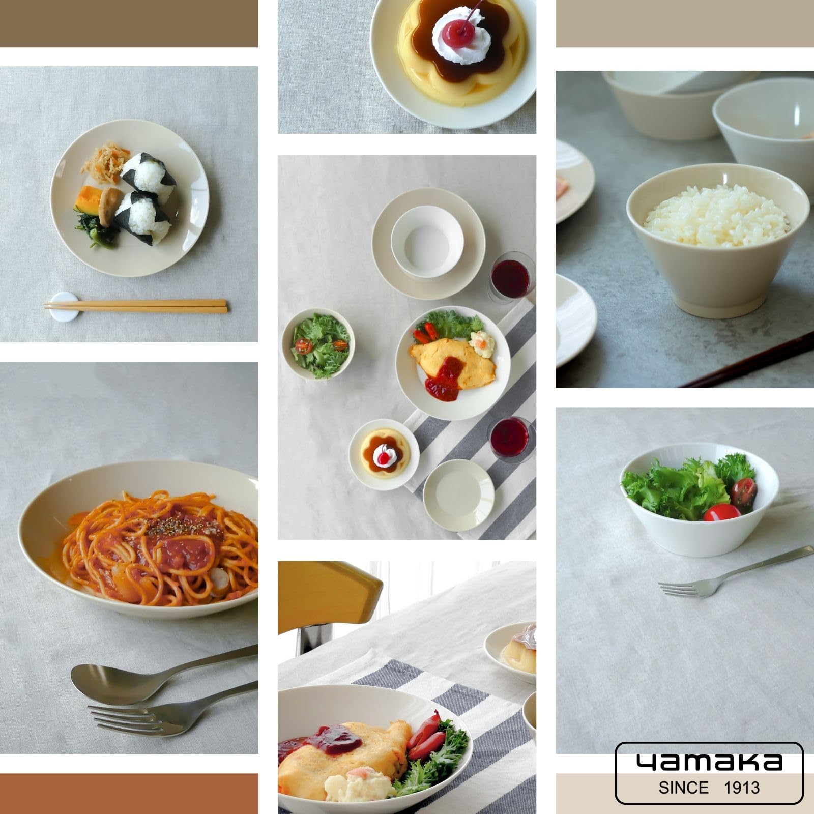 야마카 내추럴 다이닝 HYGGE YMK121/4 6종 식기세트 미노야키 이미지 8