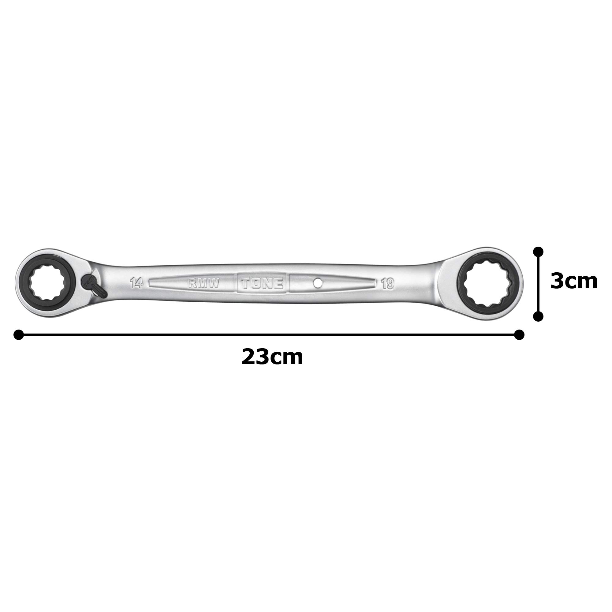 토네 4웨이 라쳇 양구 메가네 렌치 HPRMW-1419 14-19mm 이미지 5