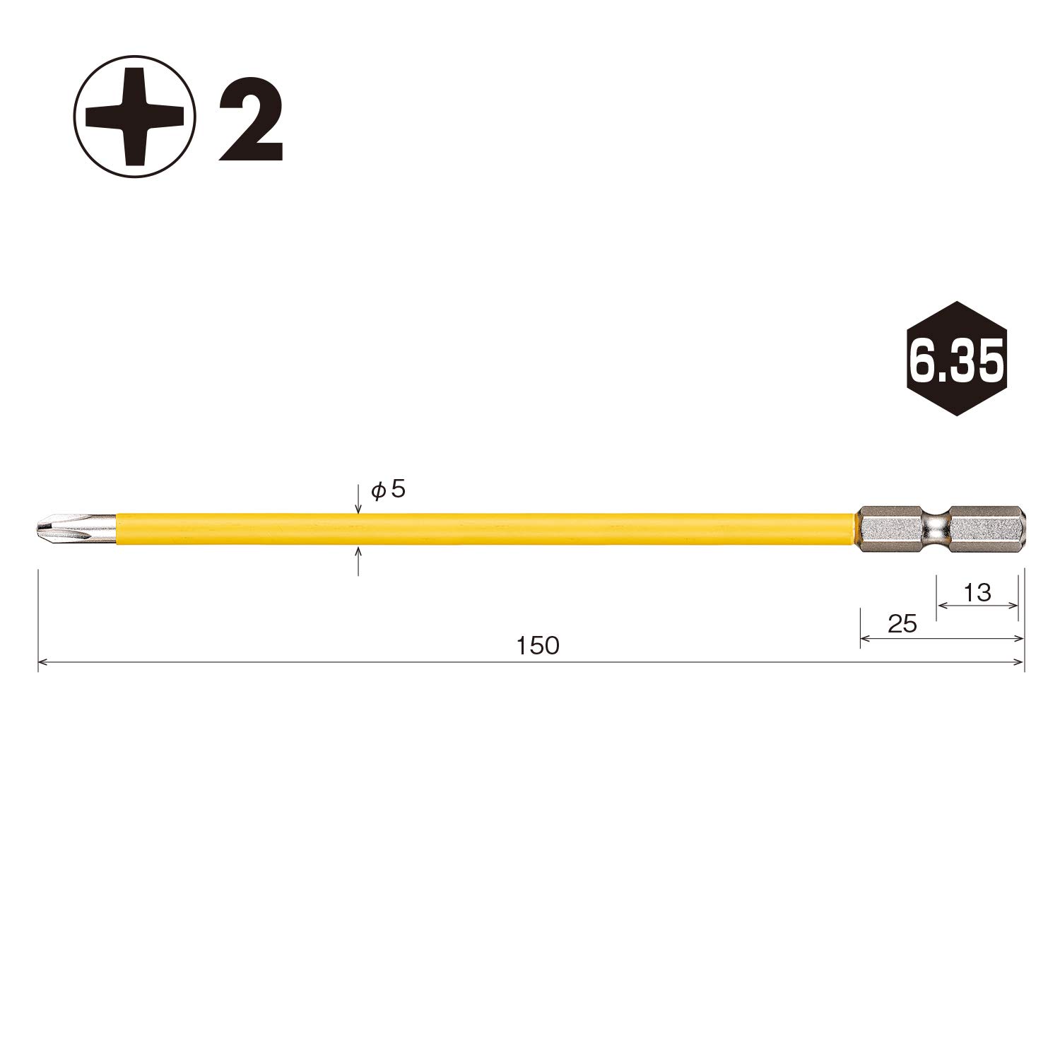 베셀 피복 튜브 비트 USB162150 +2 150mm 전동용 이미지 2