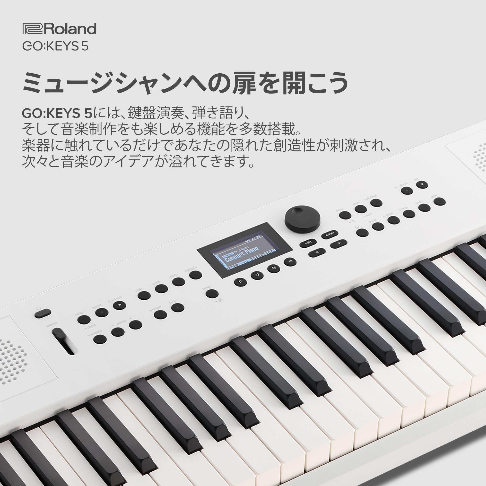 롤랜드 GOKEYS5-WH 61건반 전자 키보드 화이트 블루투스 자동 반주 이미지 5