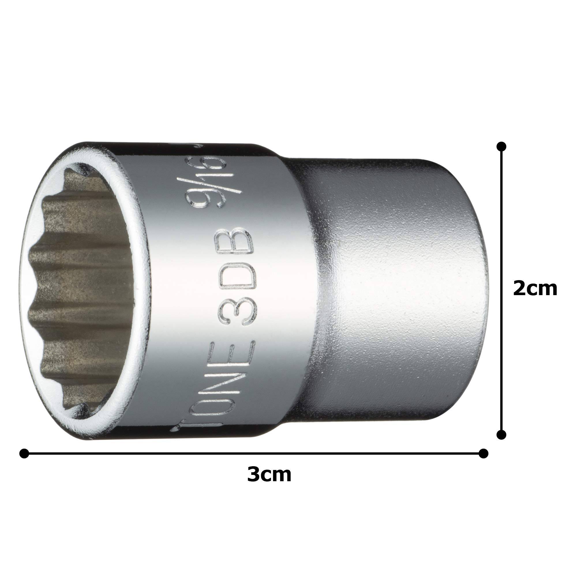 토네 HP3DB-18 12각 소켓 9.5mm 9/16인치 이미지 5