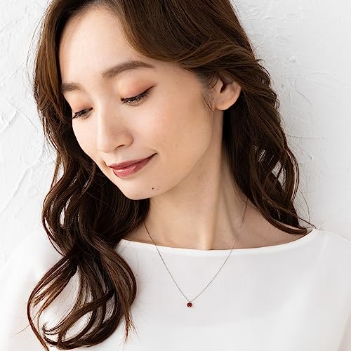 교세라 가넷 WPDN2966 플래티넘 라운드 목걸이 1월 탄생석 이미지 4
