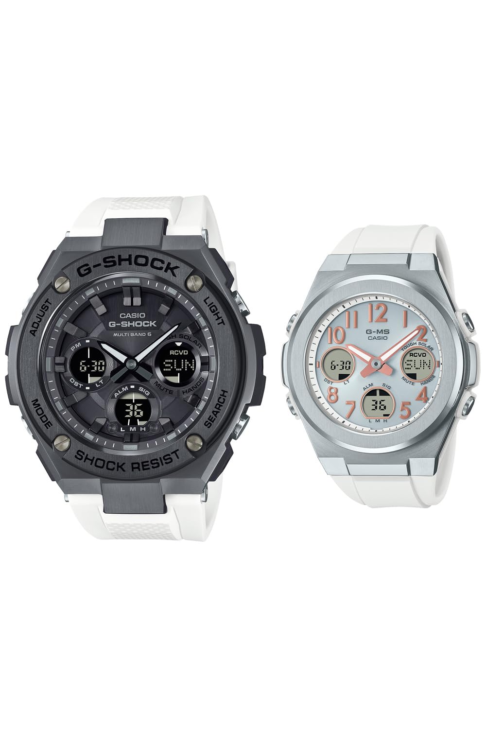 카시오 지샥 G-STEEL G-MS G-SHOCK 레귤러 사이즈 화이트 실버