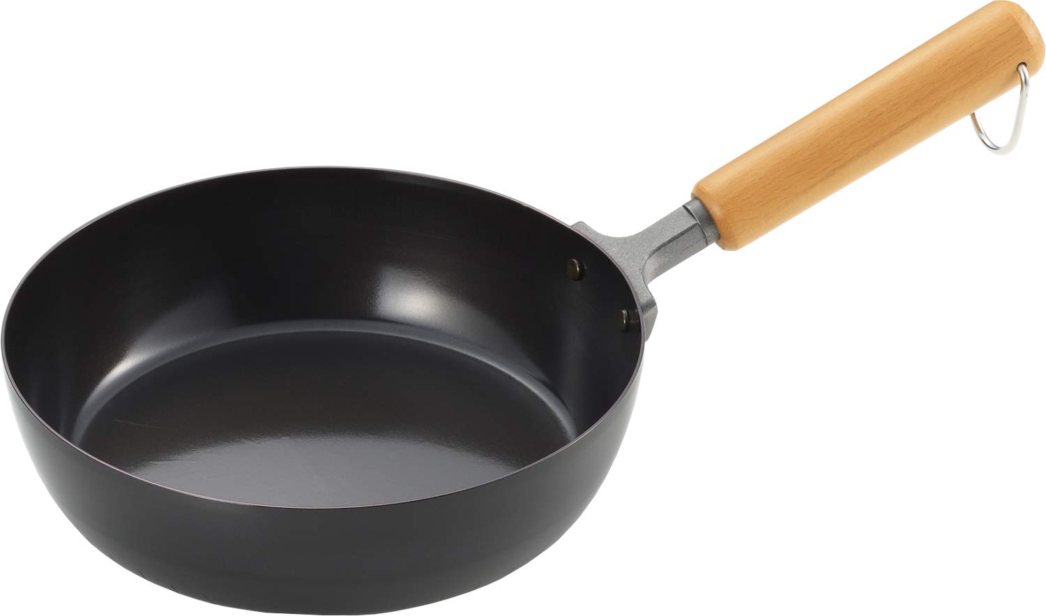요시카와 뉴구르메파워 블랙 SJ3167 철제 우드핸들 프라이팬 10 볶음팬 20cm
