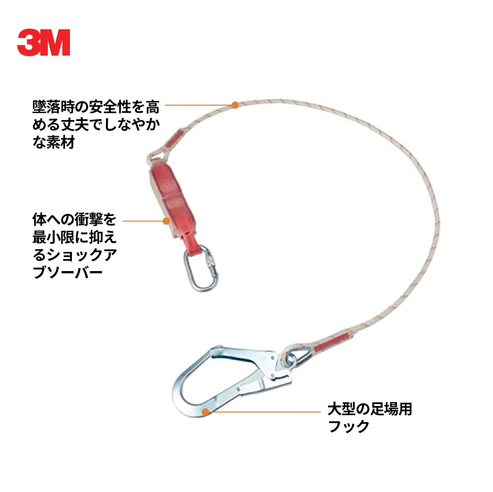 3M 프로텍타 로프 랜야드 1260322N 싱글 타입2 신규격 단품 이미지 2
