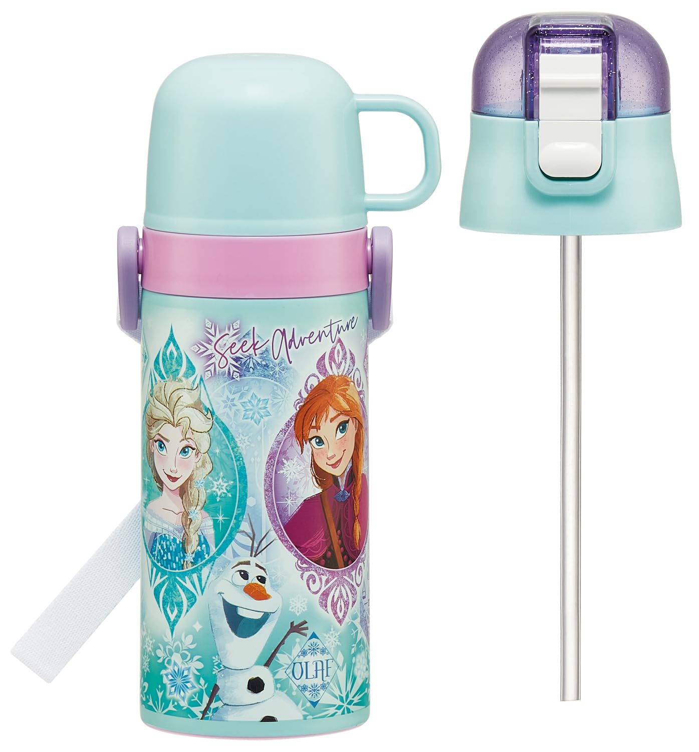 스케이터 겨울왕국 400ml 2WAY 빨대/컵 겸용 보온보냉 물병 이미지 11
