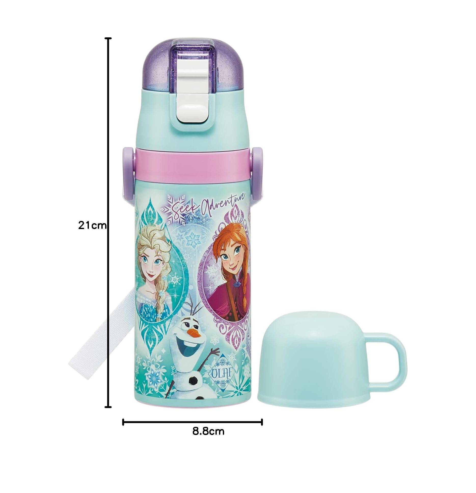 스케이터 겨울왕국 400ml 2WAY 빨대/컵 겸용 보온보냉 물병 이미지 16