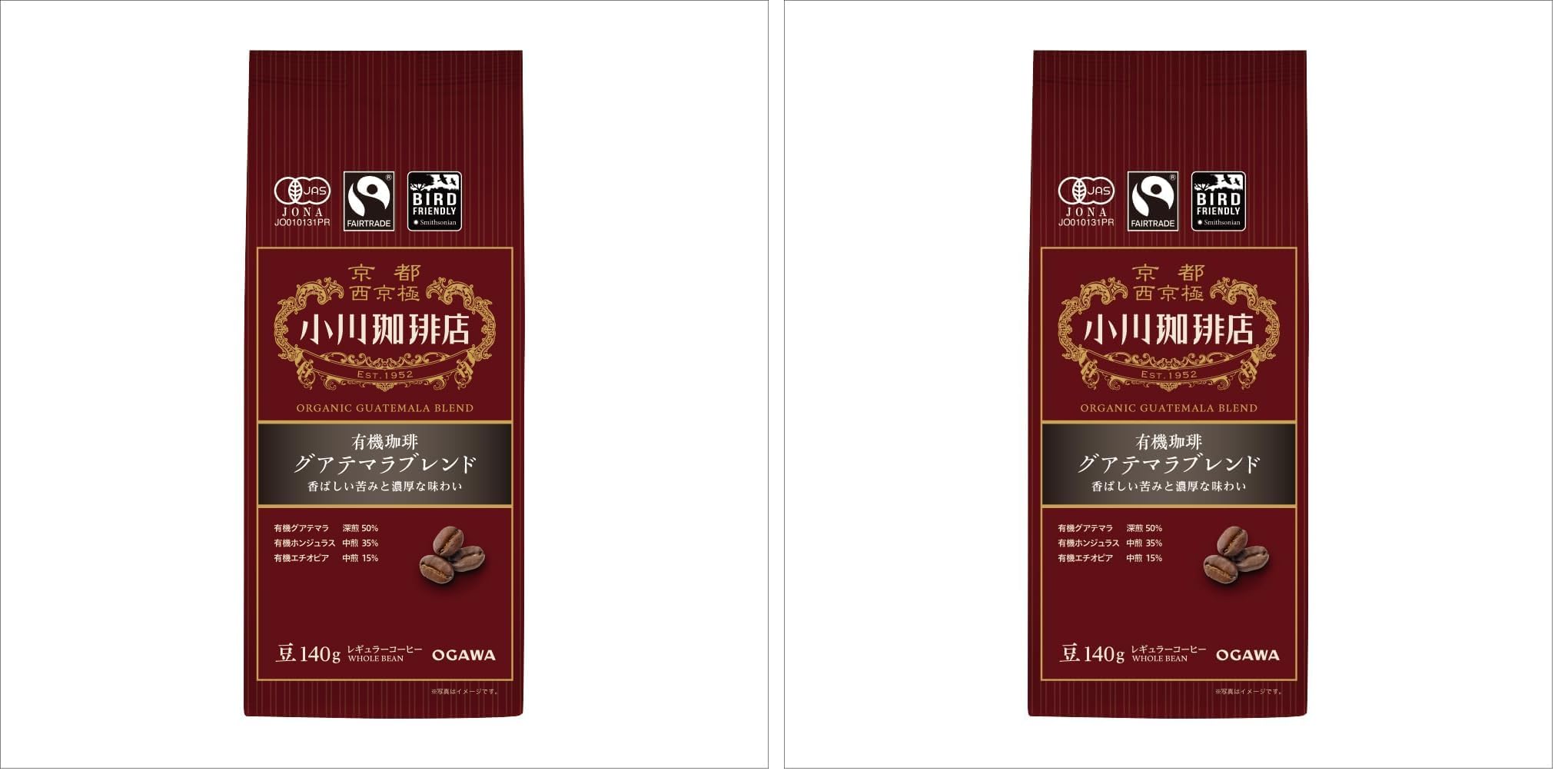 오가와커피 유기농 과테말라 블렌드 원두 140g Pack of 소