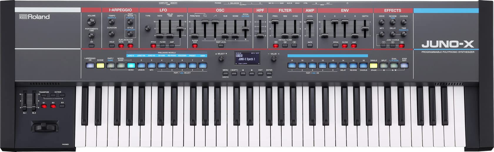 롤랜드 JUNO-X 61건반 스테레오 스피커 신디사이저