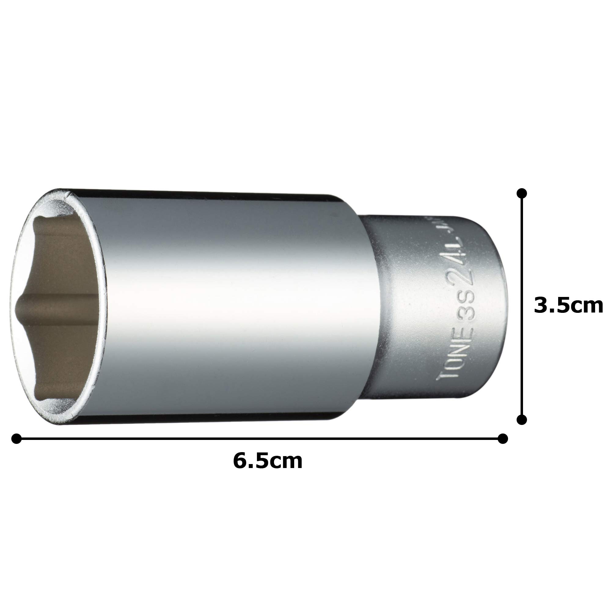토네 HP3S-24L 6각 딥소켓 9.5mm 24mm 이미지 5