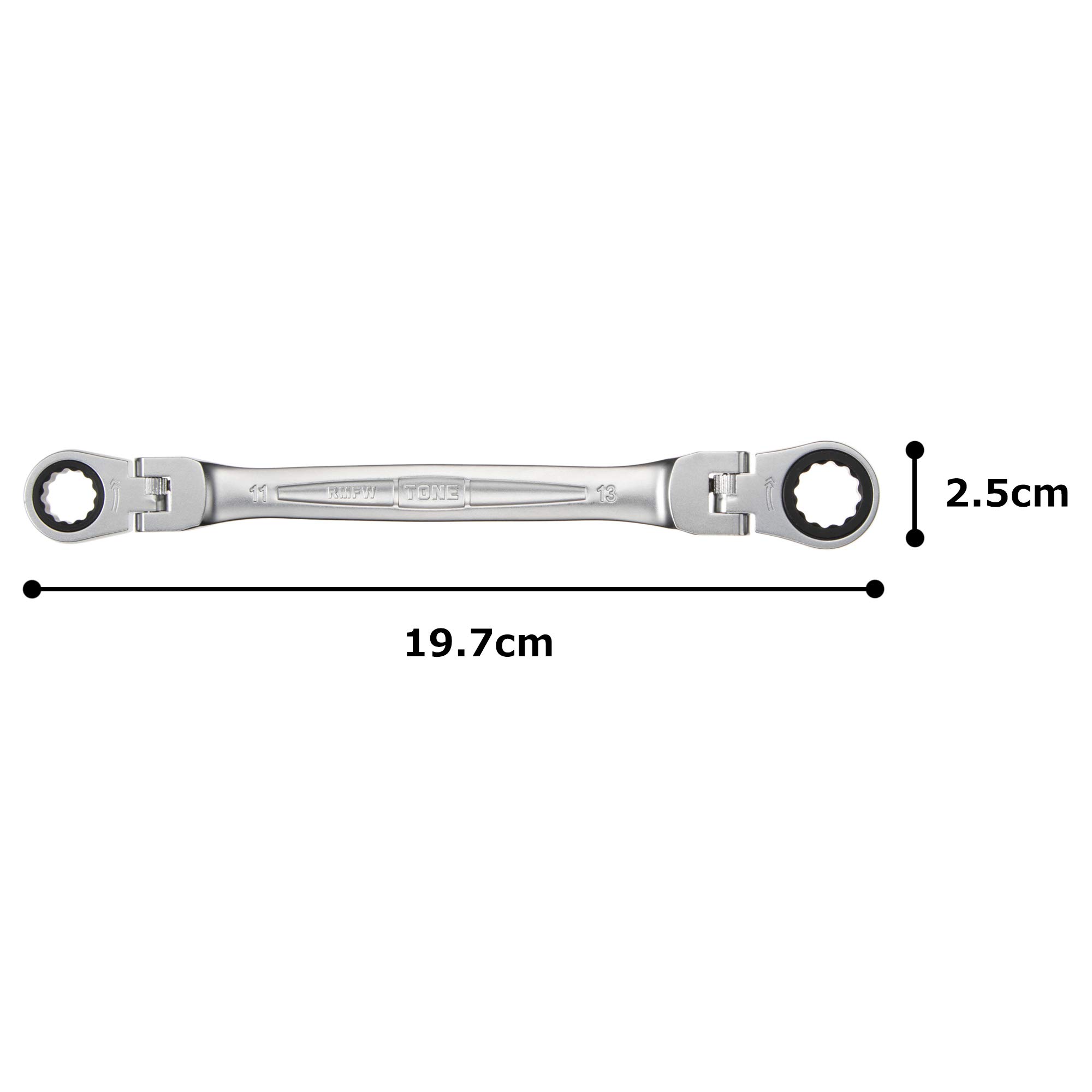 토네 RMFW-1113 11x13mm 양방향 플렉시블 라쳇 렌치 이미지 5