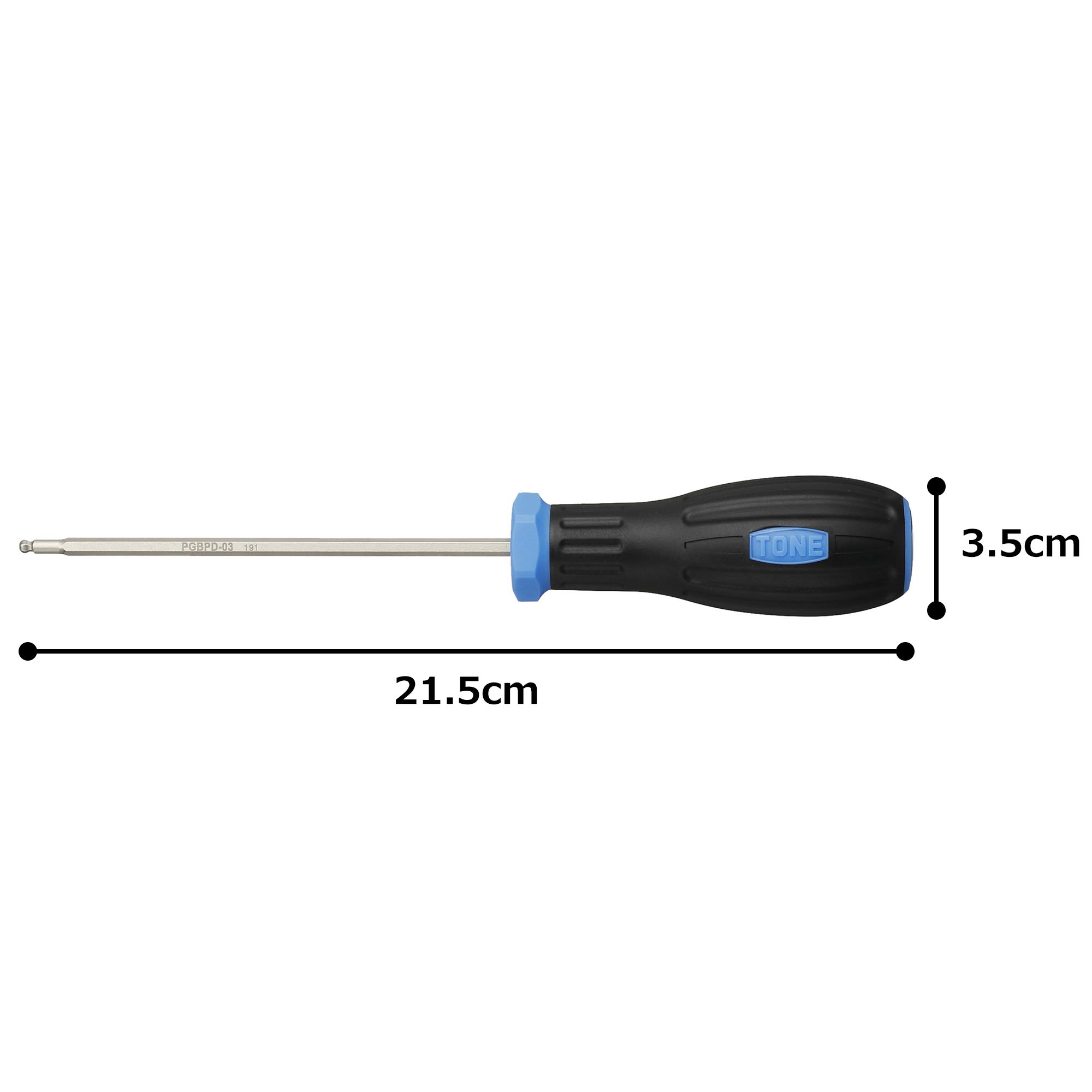 토네 파워그립 블루 HPPGBPD-03 3mm 볼포인트 드라이버 이미지 4