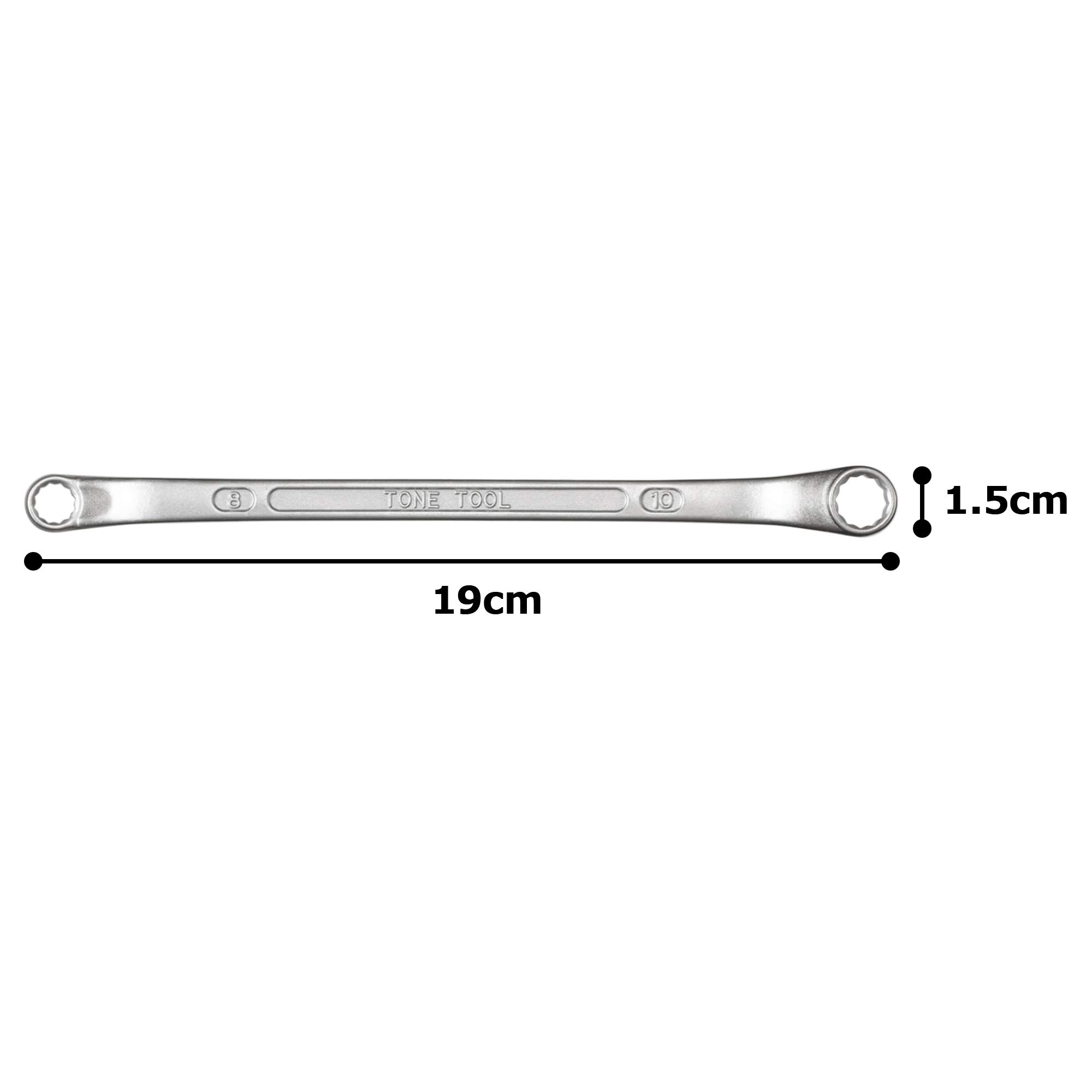 토네 롱 메카닉 옵셋렌치 HPM44-0810 8x10mm 45도 이미지 5