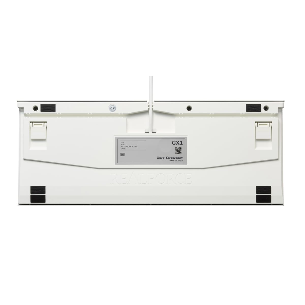 [중고] 토프레 리얼포스 GX1 화이트 저소음 45g 텐키리스 게이밍 화이트 영어 배열 45g 이미지 9