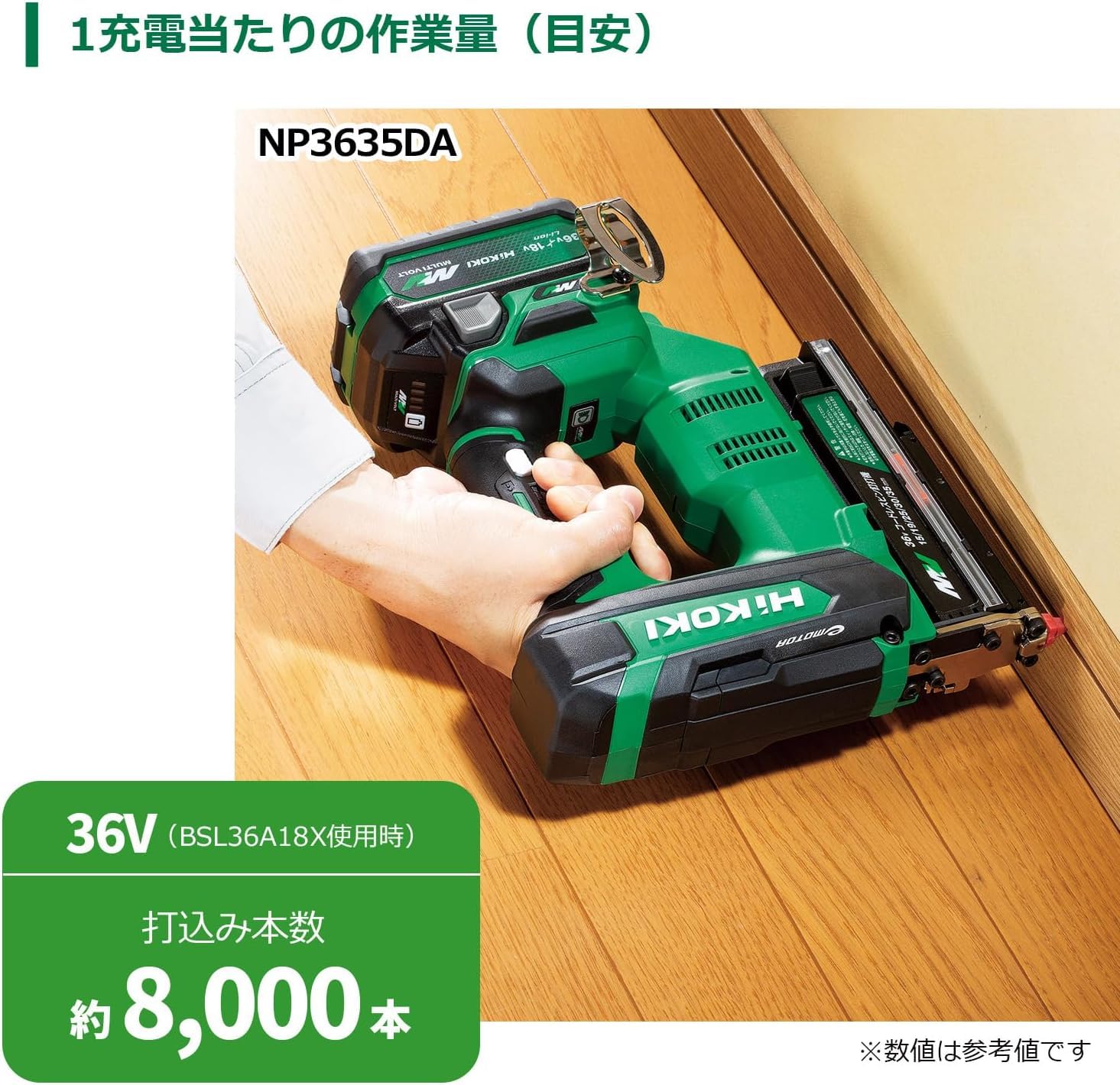 하이코키 NP3635DA 36V 충전식 핀 타카 NNK 핀 못 세트 이미지 8