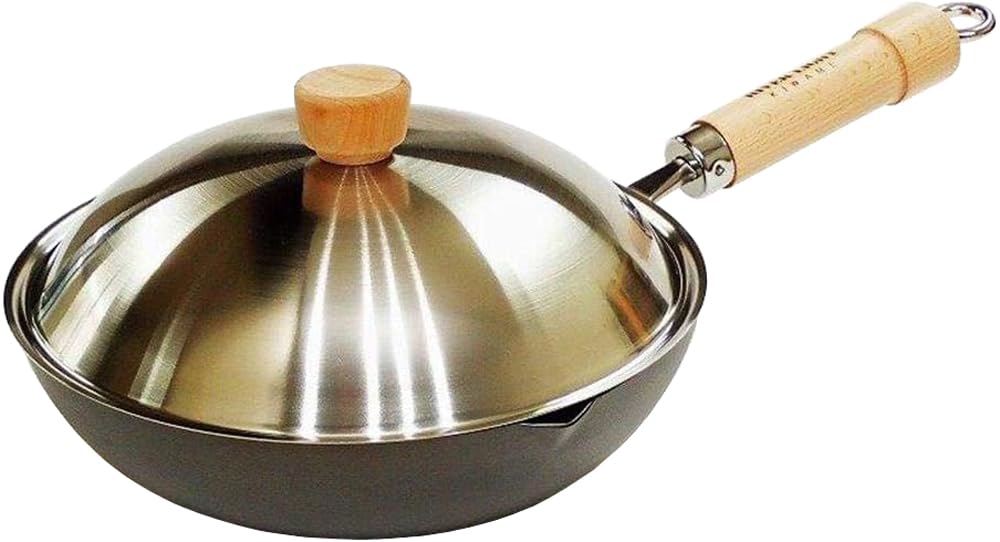 리버라이트 키와메 재팬 중화 볶음팬 웍 24cm 뚜껑 세트 질화철 IH 호환