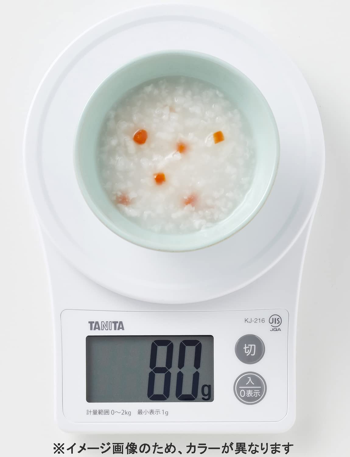 타니타 KJ-216 블루 2kg 디지털 주방저울 07 블루 1g 단위 2000g까지 무게 이미지 4