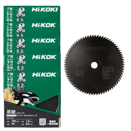 하이코키 쿠로샤치 0023-0906 190mm 75P 슬라이드 원형톱용 팁쏘 6매세트