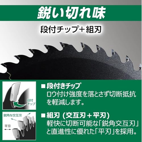 하이코키 쿠로샤치 0023-0906 190mm 75P 슬라이드 원형톱용 팁쏘 6매세트 이미지 2